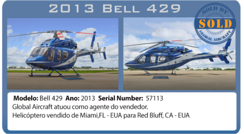 Helicóptero 2013 Bell 429 vendido por Global Aircraft 