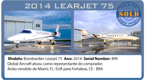 Jato Learjet 75 vendido por Global Aircraft