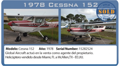 1978 Cessna 152 Vendido por Global Aircraft