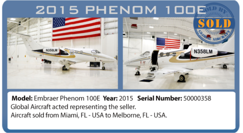 Jet Phenom 100E sold by Global Aircraft
