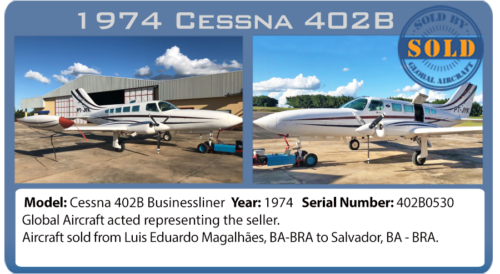 Airplane 1974 Cessna 402B sold by Global Aircraft 