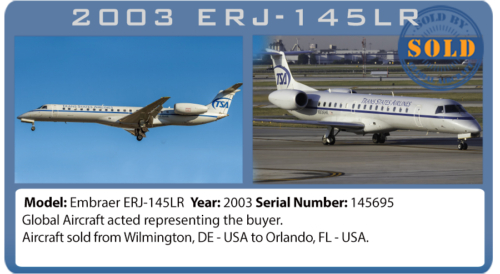 Jet Embraer 145LR  Sold By Global Aircraft