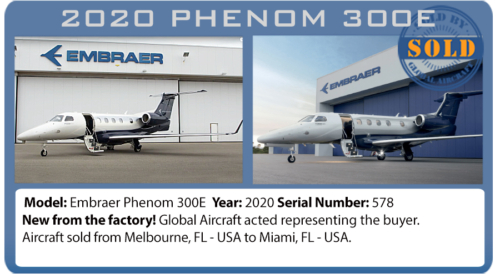 Jet Phenom 300E sold by Global Aircraft 