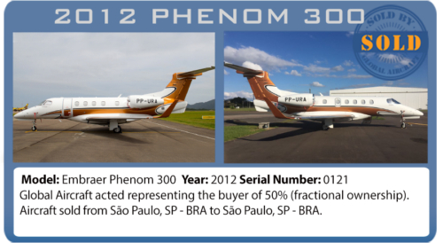 Jet Phenom 2012 300 sold by Global Aircraft 