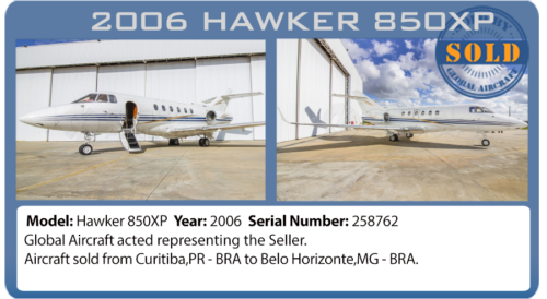Jet 2006 Hawker 850XP sold by Global Aircraft