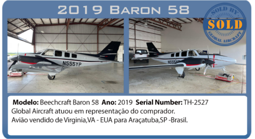 Avião 2019 Baron 58 vendido por Global Aircraft 