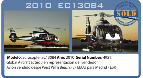 Helicopter 2010 Eurocopter EC130 B4 sold by Global Aircraft.