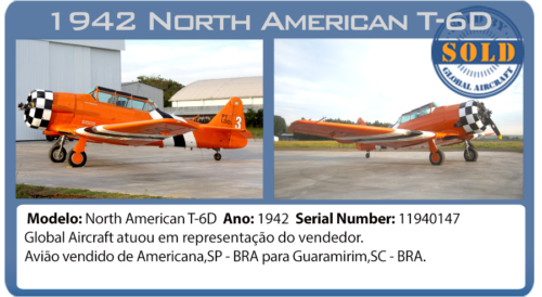 Avião 1942 North American vendido por Global Aircraft 