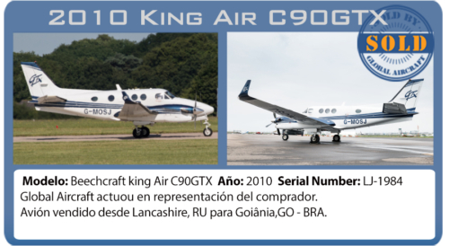Avión vendido 2010 King Air C90GTx vendido por Global Aircraft 