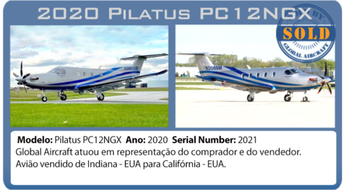 Avião 2020 Pilatus PC12NGx vendido por Global Aircraft 