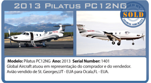 Avião 2013 Pilatus PC12NG vendido por Global Aircraft 