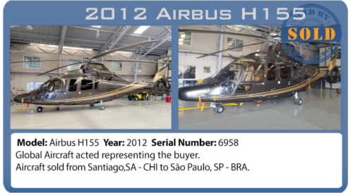 Helicopter 2012 Airbus H155 sold by Global Aircraft.