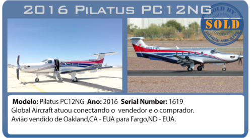 Avião 2016 Pilatus PC12NG vendido por Global Aircraft 