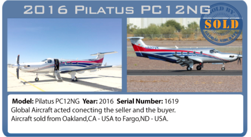 Airplane sold - 2016 Pilatus PC12 NG sold by Global Aircraft 