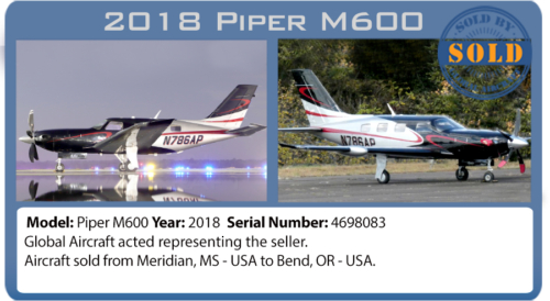 Airplane 2018 Piper M600 sold by Global Aircraft 