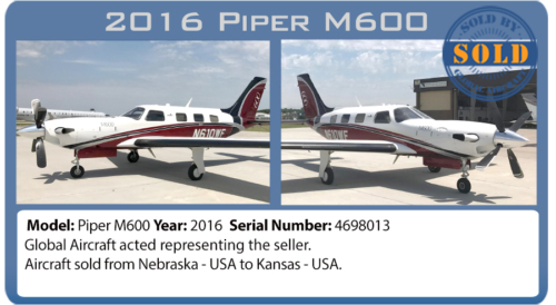Airplane 2016 Piper M600 sold by Global Aircraft 