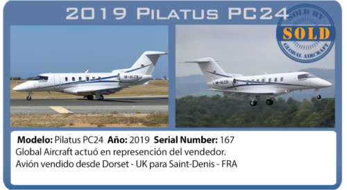 Avión 2019 pilatus PC24 vendido por Global Aircraft