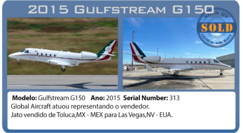 2015 Gulfstream G150 vendido pela Global Aircraft