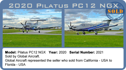 2020 Pilatus PC12NGX  sold by Global Aircraft.