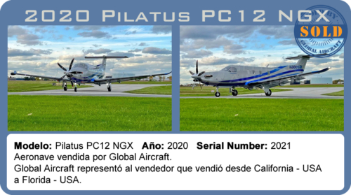 Avión 2020 Pilatus PC12NGX vendido por Global Aircraft.