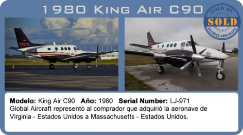 Avión 1980 Beechcraft King Air C90 vendido por Global Aircraft 