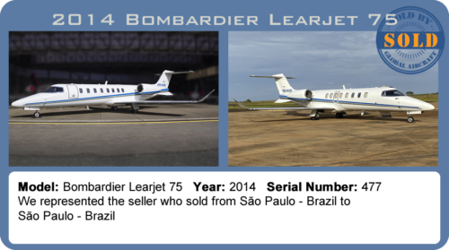 Jet 2014 Bombardier Learjet 75 Sold by Global Aircraft.