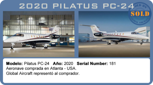 Avión 2020 PILATUS PC24 vendido por Global Aircraft.