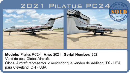2021 Pilatus PC24 vendido pela Global Aircraft.