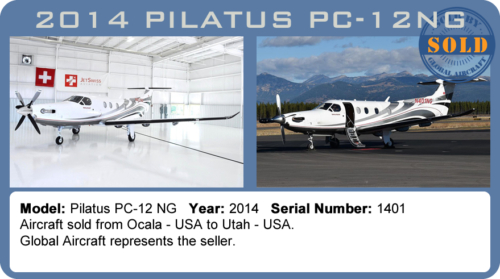 2014 Pilatus PC12NG  sold by Global Aircraft.