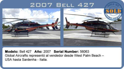 Helicopter 2007 Bell 427 sold by Global Aircraft.
