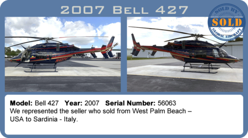 Helicopter 2007 Bell 427 sold by Global Aircraft.