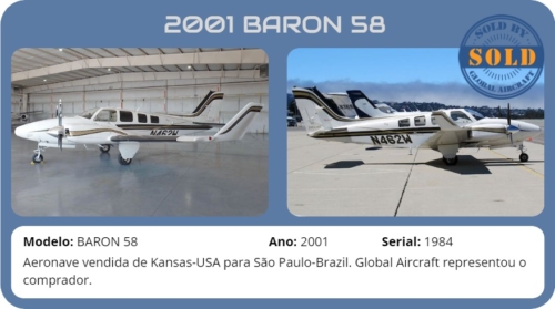 2011 BEECHCRAFT BARON 58 vendido por Global Aircraft.