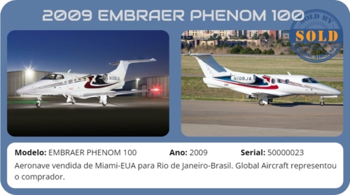 2009 EMBRAER PHENOM 100 vendido pela Global Aircraft.