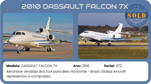 2010 DASSAULT FALCON 7X vendido pela Global Aircraft.