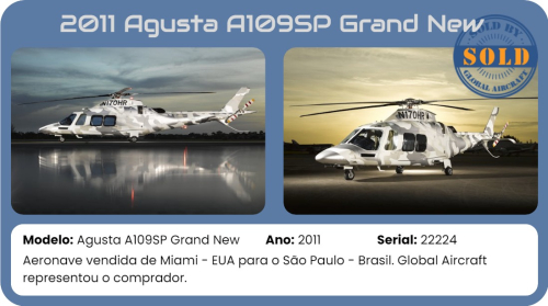 Helicóptero 2011 AGUSTA A 109SP GRAND NEW vendido pela  Global Aircraft.