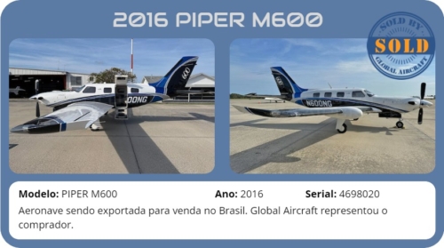 2016 PIPER M600 sold by Global Aircraft.