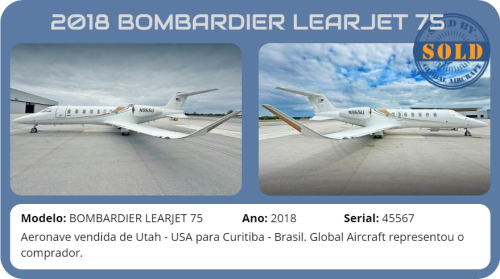 2018 BOMBARDIER LEARJET 75 vendido pela Global Aircraft.