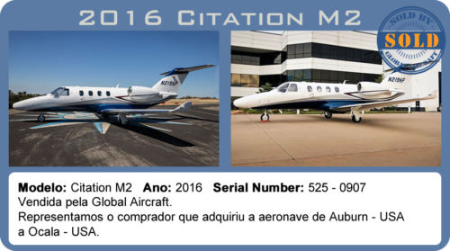 2016 Cessna Citation M2 vendido pela Global Aircraft.