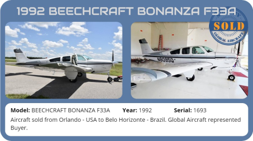 1992 BEECHCRAFT BONANZA F33A sold by Global Aircraft.