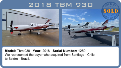 2018 TBM 930  sold by Global Aircraft