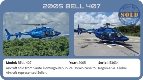 Helicopter 2005 BELL 407 sold by Global Aircraft.