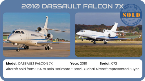 Jet 2010 DASSAULT FALCON 7X Sold by Global Aircraft.