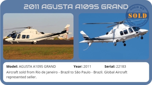 Helicopter 2011 Agusta A109S Grand sold by Global Aircraft.