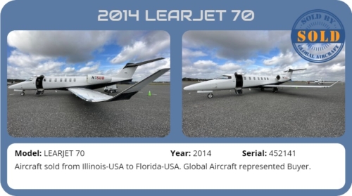 Jet 2014 BOMBARDIER LEARJET 70 Sold by Global Aircraft.