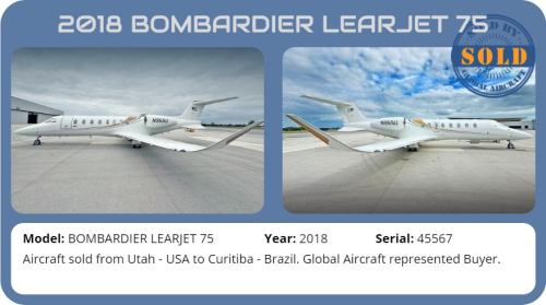 Jet 2018 BOMBARDIER LEARJET 75 Sold by Global Aircraft.