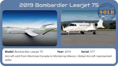 Jet 2019 BOMBARDIER LEARJET 75 Sold by Global Aircraft.