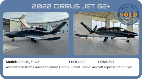 Jet 2022 CIRRUS JET SF50 G2+ Sold by Global Aircraft.