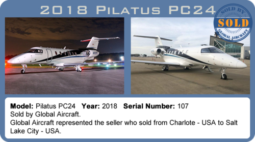 Jet 2018 Pilatus PC24 Sold by Global Aircraft