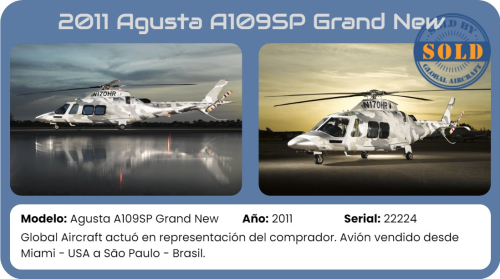 Helicopter 2011 AGUSTA A109SP GRAND NEW sold by Global Aircraft.
