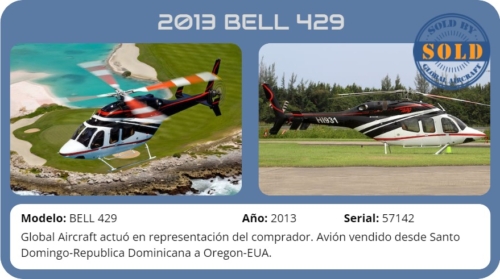 Helicopter 2013 BELL 429 sold by Global Aircraft.
